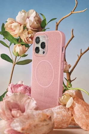 iPhone 15 Pro max Uyumlu Telefon Kılıfı Magsafe Wireless Şarj Özellikli Simli Lüks Silikon Kılıf