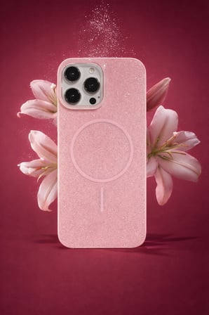 iPhone 15 Pro max Uyumlu Telefon Kılıfı Magsafe Wireless Şarj Özellikli Simli Lüks Silikon Kılıf