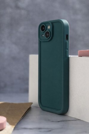iPhone 13 Uyumlu Kamera Çıkıntılı Mat Silikon Telefon Kılıfı