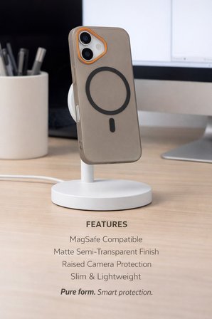 iPhone 17 Uyumlu Magsafe Wireless Şarj Özellikli Mat Sert Arka Kapak Kılıf