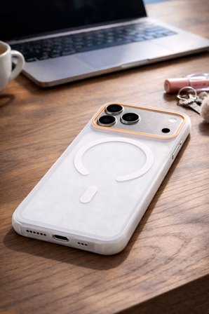 iPhone 17 Pro Max Uyumlu Magsafe Wireless Şarj Özellikli Mat Sert Arka Kapak Kılıf