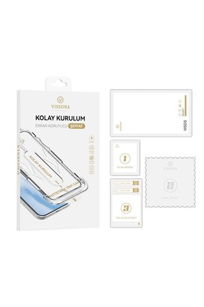 İPhone 17 Pro Max Ekran Koruyucu % 100 Cam (Temperli)  Kolay Kurulum Aparatlı