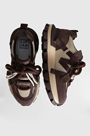 Lufian Yoko Kadın Sneaker Ayakkabı Kahverengi