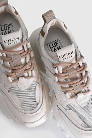 Lufian Bloom Kadın Sneaker Ayakkabı Bej