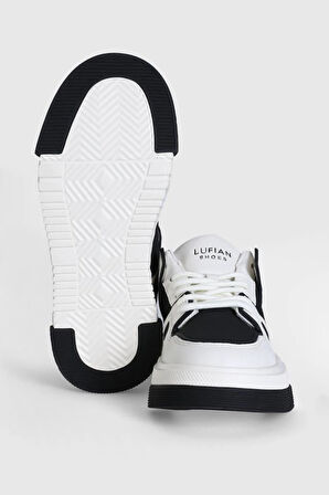 LUFIAN OLIVER BEYAZ SIYAH ERKEK SNEAKER