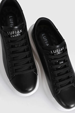 Lufian Gage Erkek Deri Sneaker Ayakkabı Siyah