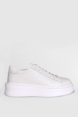 Gage Erkek Deri Sneaker Ayakkabı Beyaz