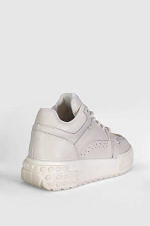 Burton Erkek Deri Sneaker Ayakkabı Beyaz