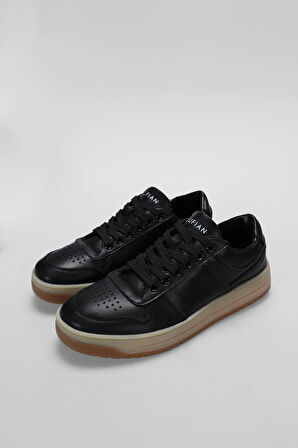 LUFIAN ALEXIS KADIN DERİ SNEAKER AYAKKABI SİYAH