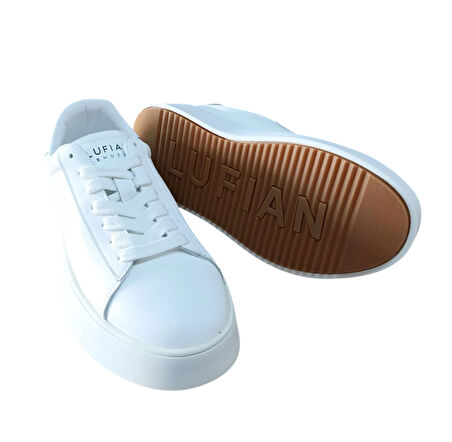 Lufian Adel Unisex Hakiki Deri Sneaker Ayakkabı Beyaz
