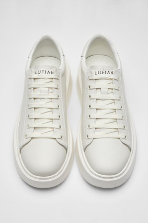 Gage Erkek Deri Sneaker Ayakkabı Beyaz