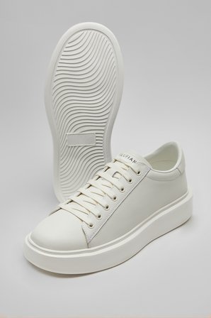 Gage Erkek Deri Sneaker Ayakkabı Beyaz