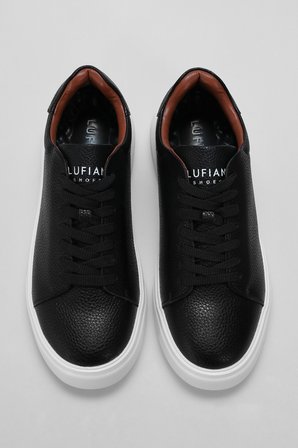 Tommy Erkek Deri Sneaker Ayakkabı Siyah