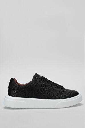 Lufian Erkek Tommy Deri Sneaker Ayakkabı 112230222 Siyah