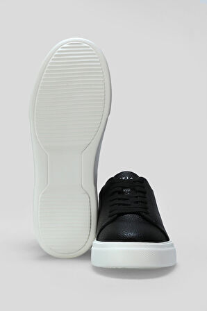 Lufian Erkek Tommy Deri Sneaker Ayakkabı 112230222 Siyah