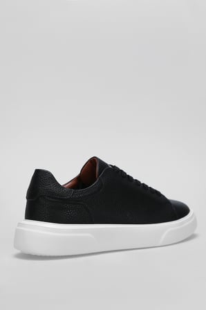 Tommy Erkek Deri Sneaker Ayakkabı Siyah