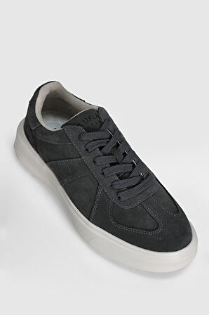 Lufian Jaques Erkek Süet Deri Sneakers Ayakkabı Gri