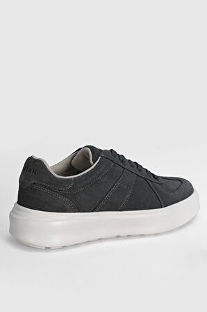 Lufian Jaques Erkek Süet Deri Sneakers Ayakkabı Gri