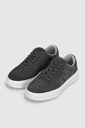Lufian Jaques Erkek Süet Deri Sneakers Ayakkabı Gri