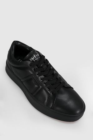 Zeus Erkek Deri Sneaker Ayakkabı Siyah
