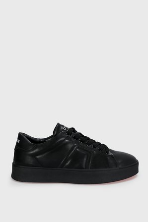 Zeus Erkek Deri Sneaker Ayakkabı Siyah
