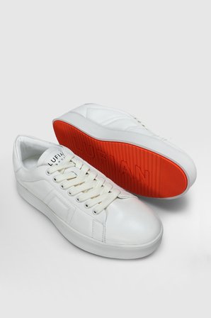 Zeus Erkek Deri Sneaker Ayakkabı Beyaz