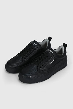 Lufian 112230228 Philip Erkek Hakiki Deri Klasik Sneaker Siyah