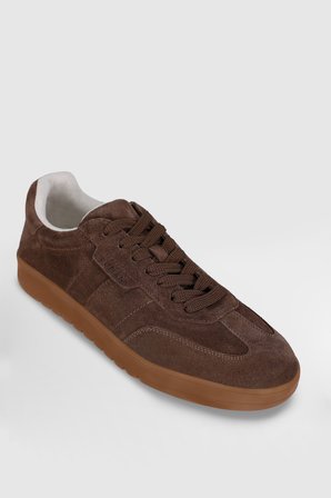 Pele Erkek Deri Sneaker Ayakkabı Açık Kahve