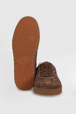 Pele Erkek Deri Sneaker Ayakkabı Açık Kahve