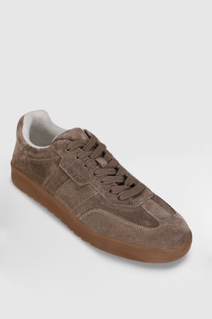 Pele Erkek Deri Sneaker Ayakkabı Bej