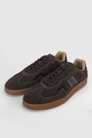 Alex Erkek Deri Sneaker Ayakkabı Kahverengi