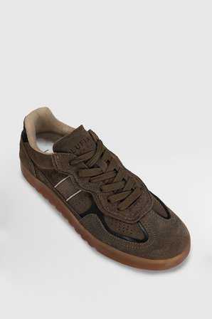 Alex Erkek Deri Sneaker Ayakkabı Kum