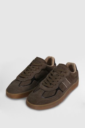 Alex Erkek Deri Sneaker Ayakkabı Kum