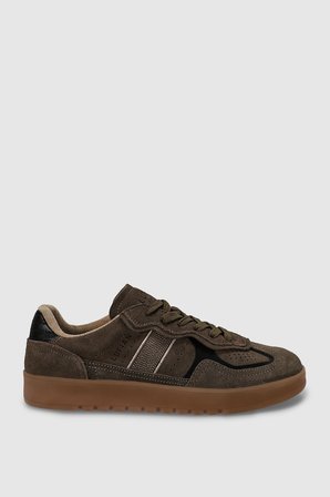Alex Erkek Deri Sneaker Ayakkabı Kum