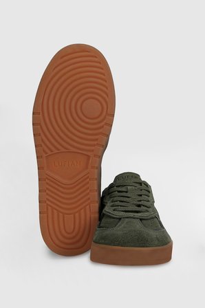 Alex Erkek Deri Sneaker Ayakkabı Haki
