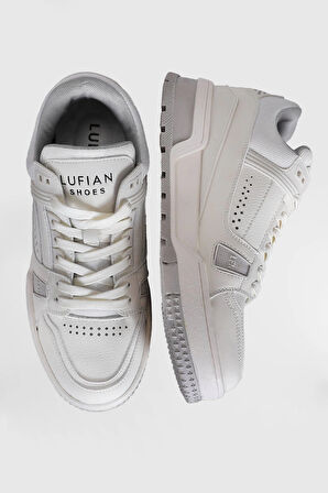 LUFIAN ALBERT ERKEK DERİ GÜNLÜK AYAKKABI BEYAZ