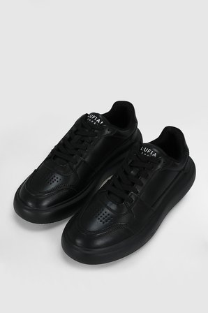Mateas Erkek Deri Sneaker Ayakkabı Siyah