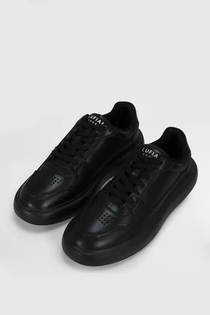 Mateas Erkek Deri Sneaker Ayakkabı Siyah