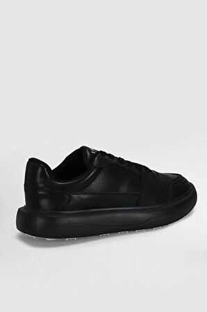 Lufian Mateas Erkek Deri Sneaker Ayakkabı Siyah