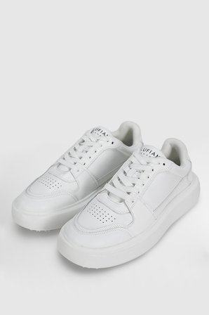 Mateas Erkek Deri Sneaker Ayakkabı Beyaz