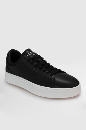 Anton Erkek Deri Sneaker Ayakkabı Siyah