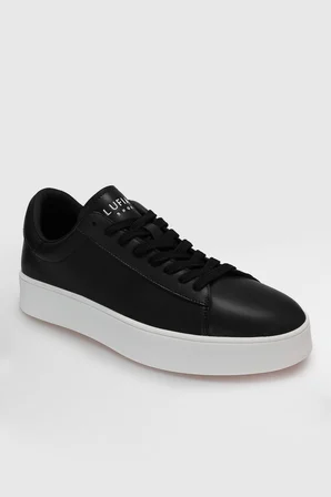 Anton Erkek Deri Sneaker Ayakkabı Siyah