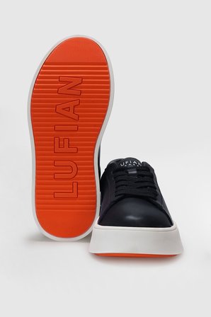 Anton Erkek Deri Sneaker Ayakkabı Lacivert