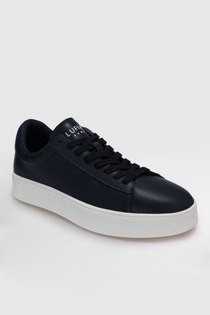 Anton Erkek Deri Sneaker Ayakkabı Lacivert