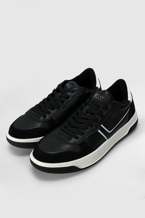 Jack Erkek Deri Sneaker Ayakkabı Siyah