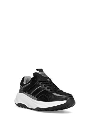 Lufian 112230235 Eduard Erkek Hakiki Deri Klasik Sneaker Siyah