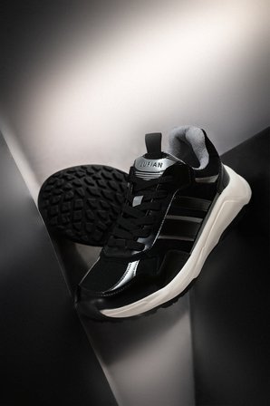 Eduard Erkek Deri Sneaker Ayakkabı Siyah