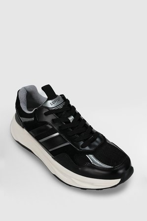 Eduard Erkek Deri Sneaker Ayakkabı Siyah