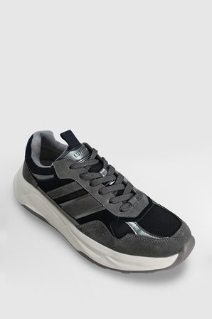 Eduard Erkek Deri Sneaker Ayakkabı Lacivert