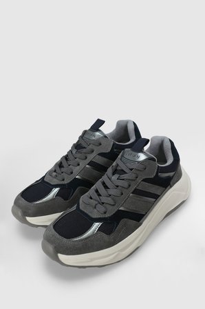 Eduard Erkek Deri Sneaker Ayakkabı Lacivert